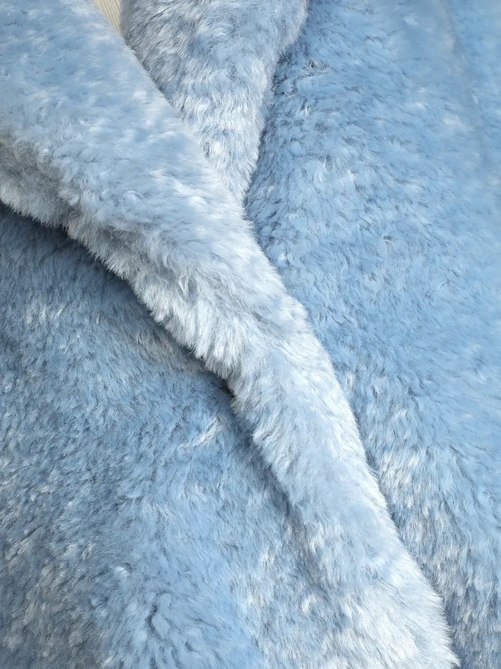 Lulu's Plush Teddy Jacket in Light Blue